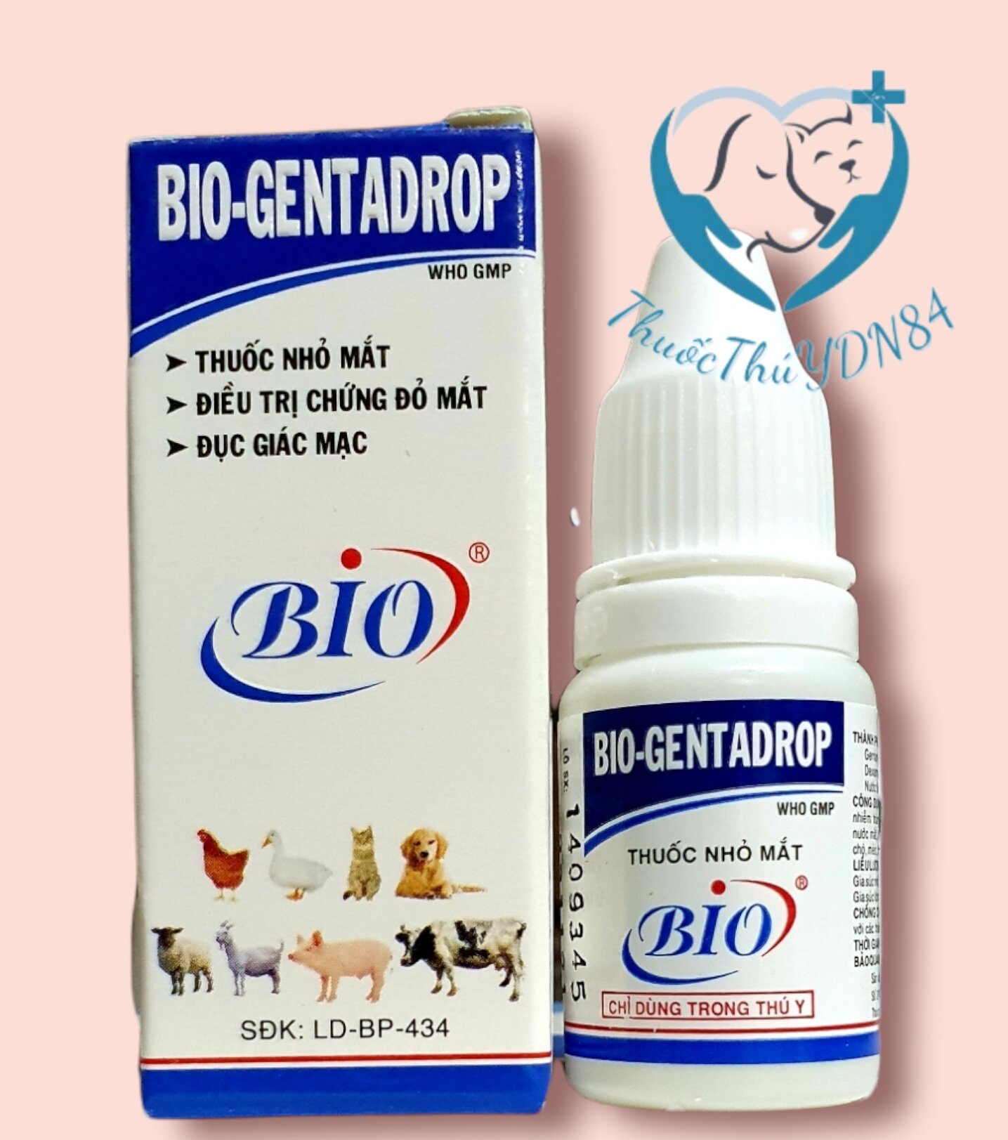 Nhỏ mắt chó mèo, thú cưng BIO GENTADROP 10ML