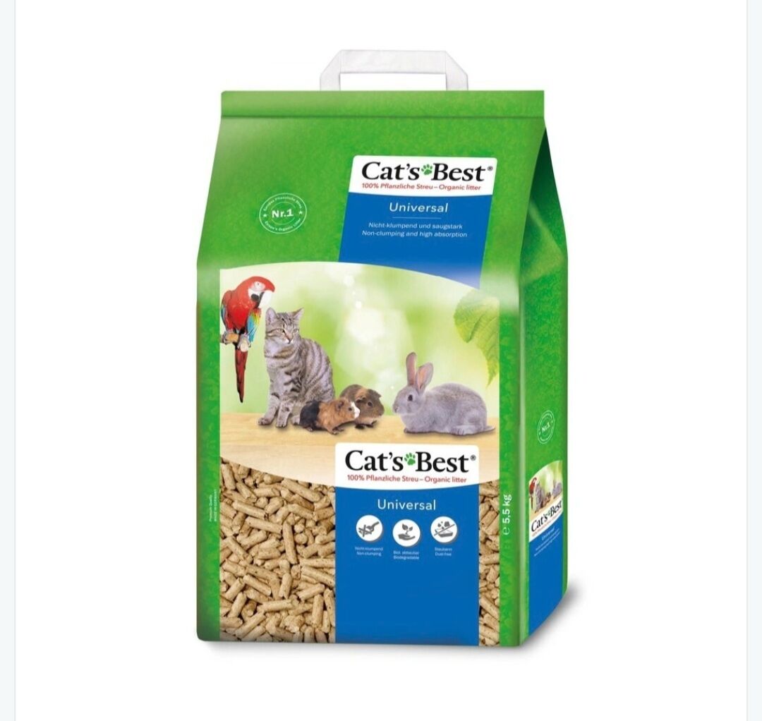 Cát vệ sinh cho mèo & thú nhỏ cat's best universal 5.5kg 10l
