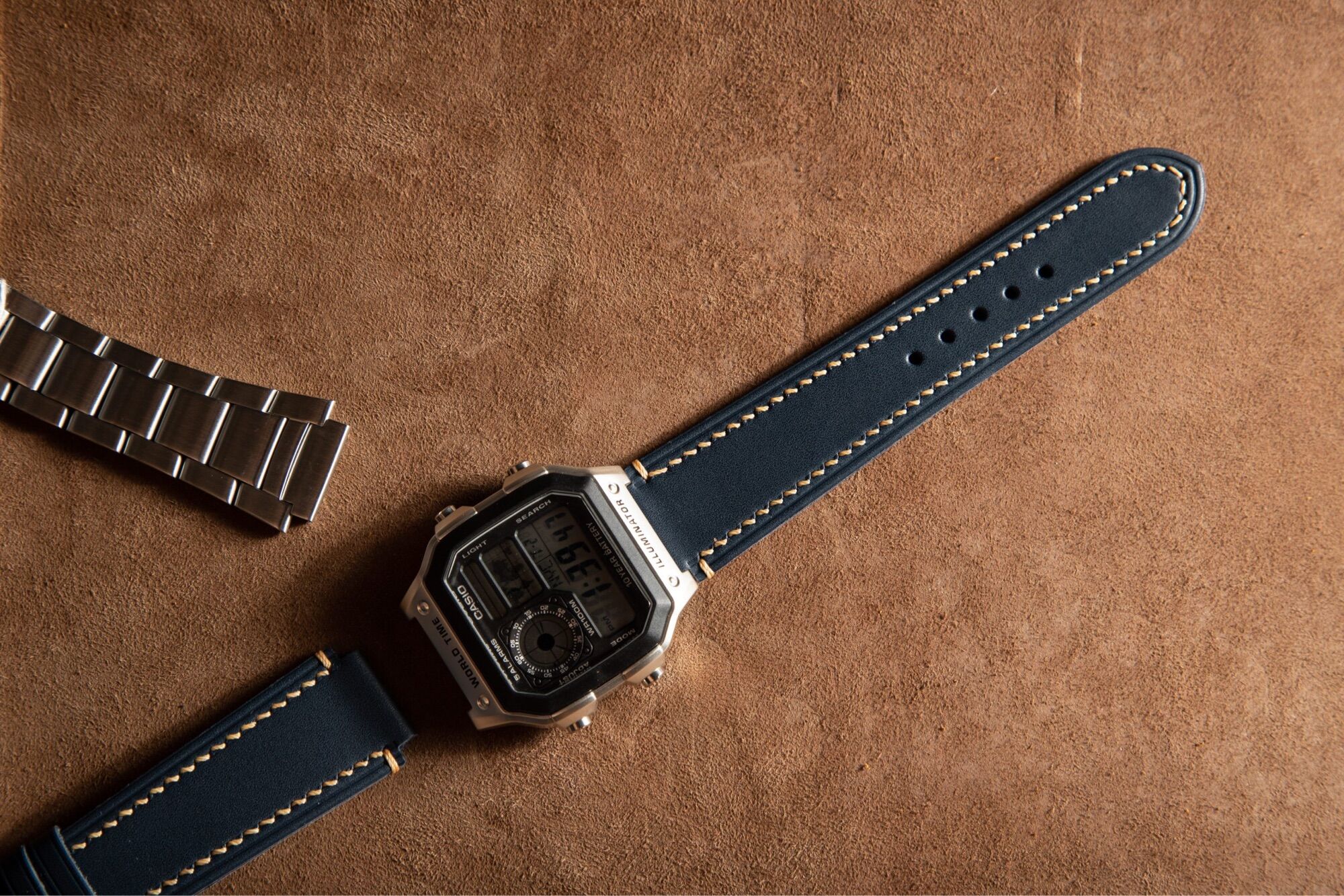 Dây da đồng hồ CASIO AE1200
