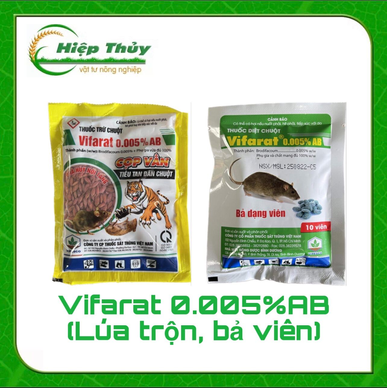  Bả diệt chuột Vifarat tiện lợi sử dụng ngay không cần phụ liệu | gói 50g 