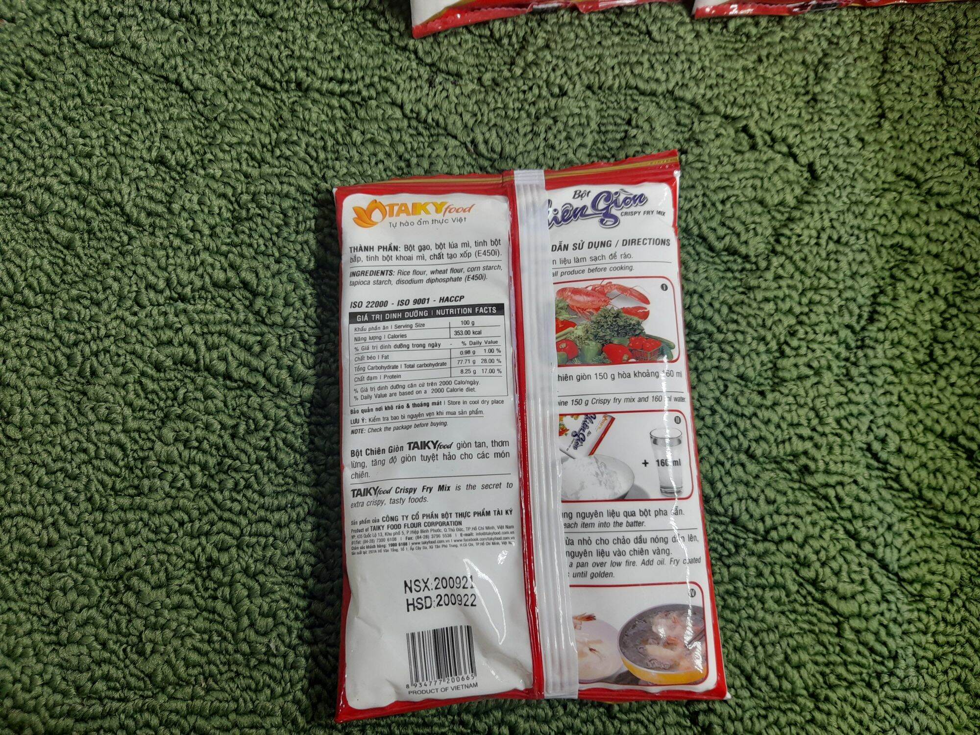COMBO 5 TÚI BỘT CHIÊN GIÒN TÀI KÝ 150G