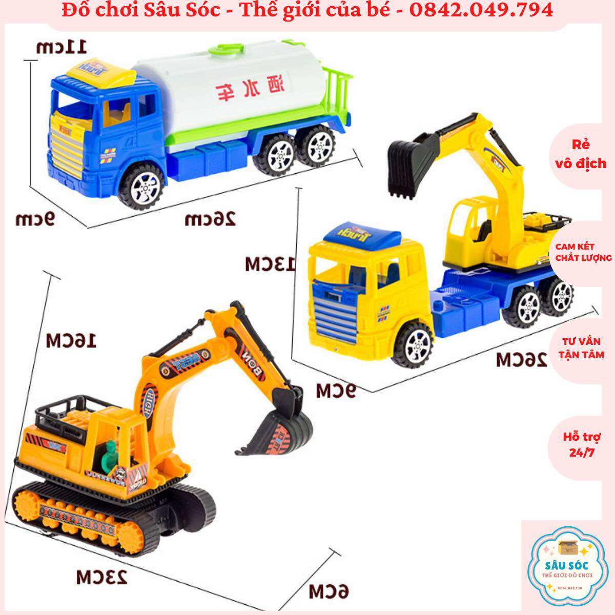 Đồ chơi xe ô tô cần cẩu mô hình cho bé