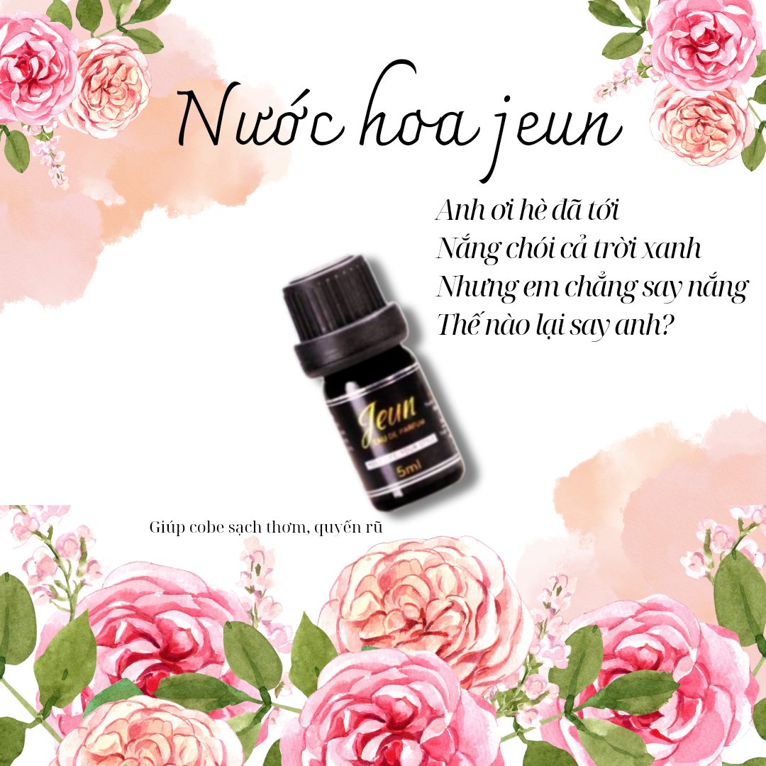 Nước Hoa Vùng Kín Jeun thơm lâu, khử khuẩn, lưu hương 24h, giúp vùng kín khô thoáng, sạch sẽ  lọ 5ml - BODIMATXI