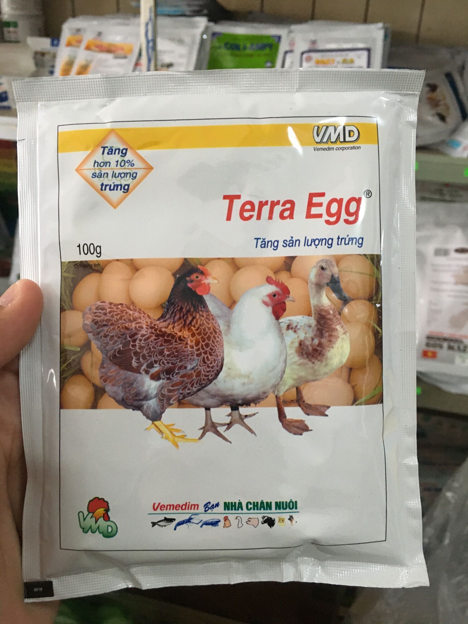 Terra egg gà vịt cút đẻ trứng 100g / gói