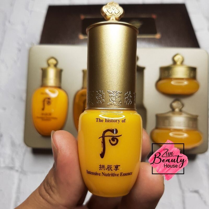 Cặp Serum,kem dưỡng đông y Whoo vàng mini 10 ml