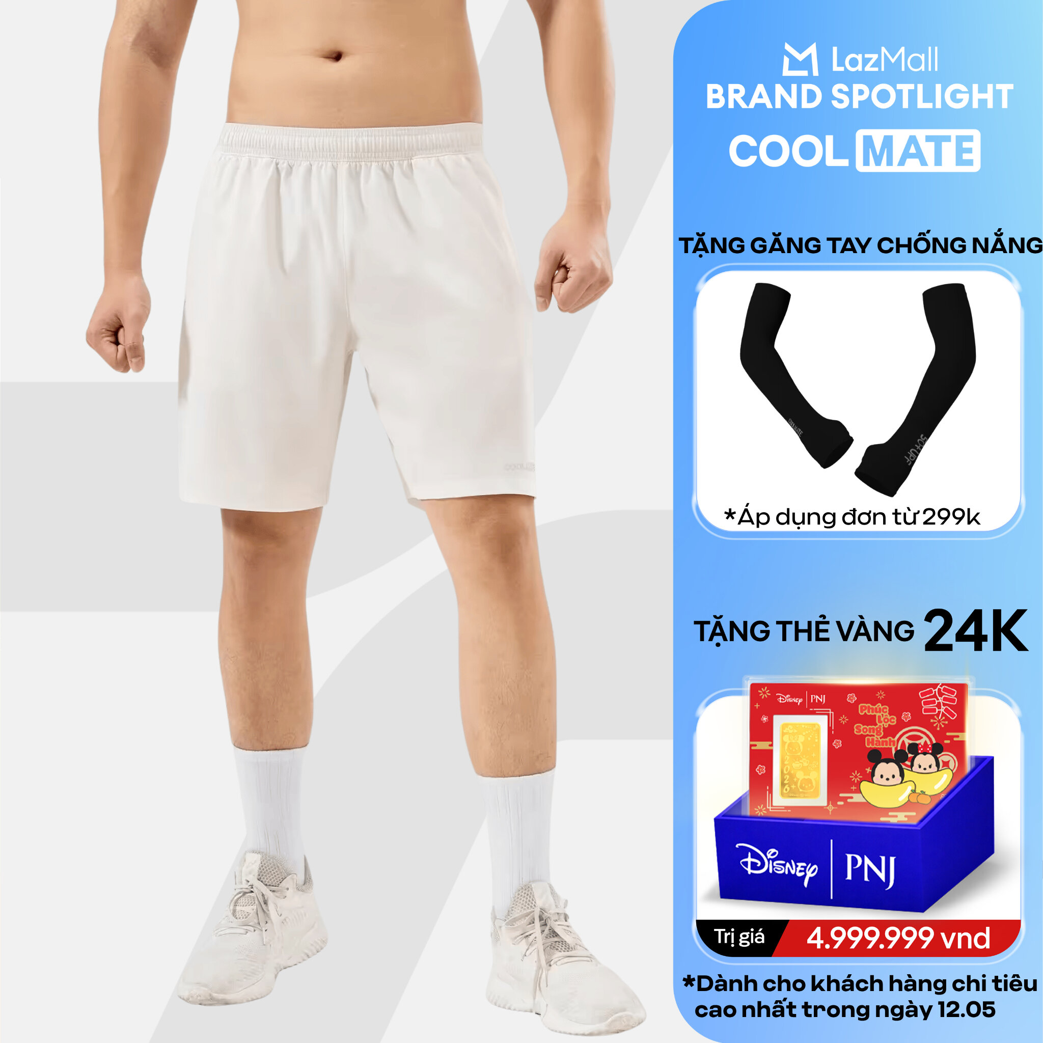 [DUY NHẤT 12.05 TẶNG QUÀ ĐƠN TỪ 299K]Quần Shorts thể thao nam 7 inch đa năng tập Gym, Tennis, Pickleball (có túi khoá kéo) thoải mái, thấm hút, thoáng khí Coolmate