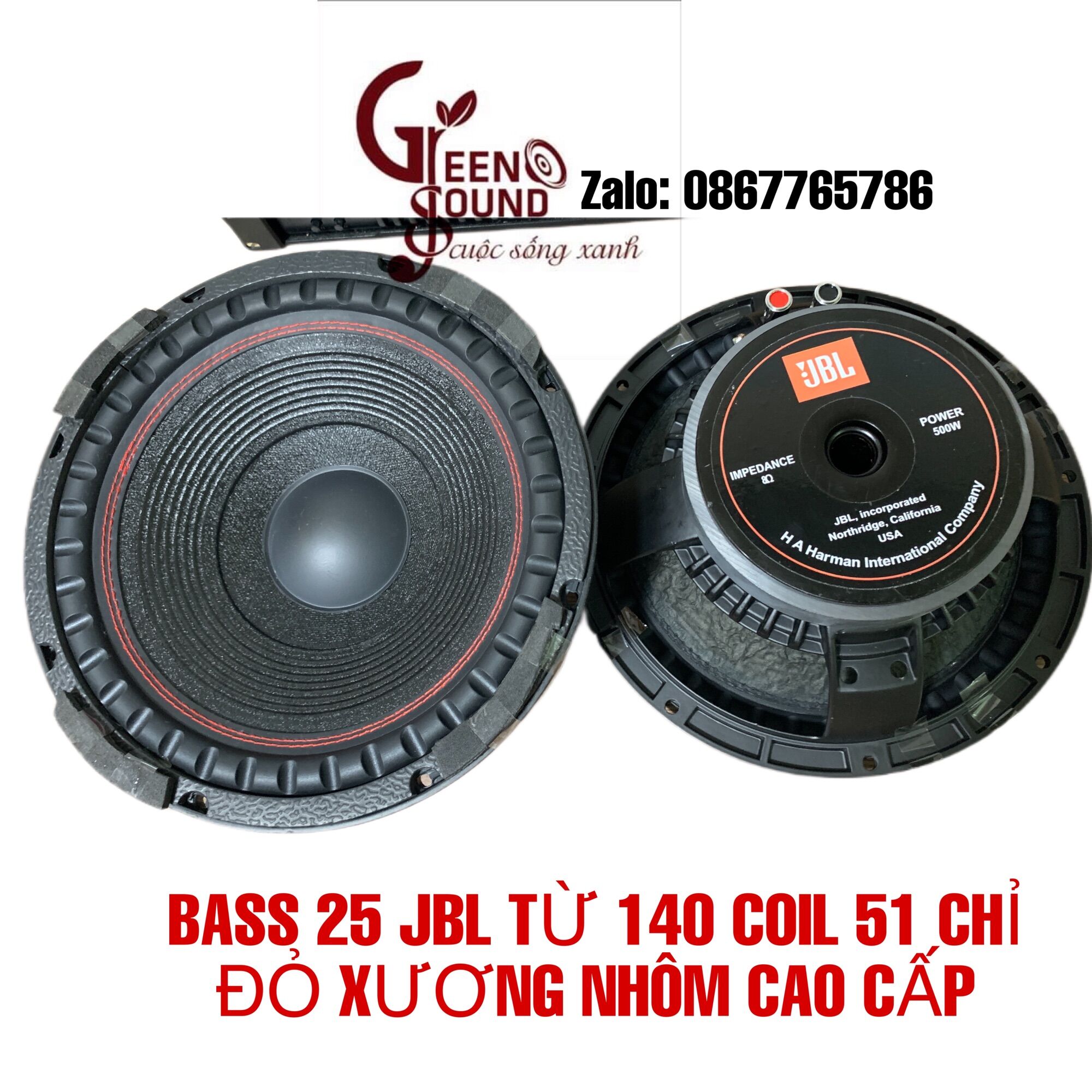 Bass 25 jb.l từ 140 coil 51 vành nhôm cao cấp