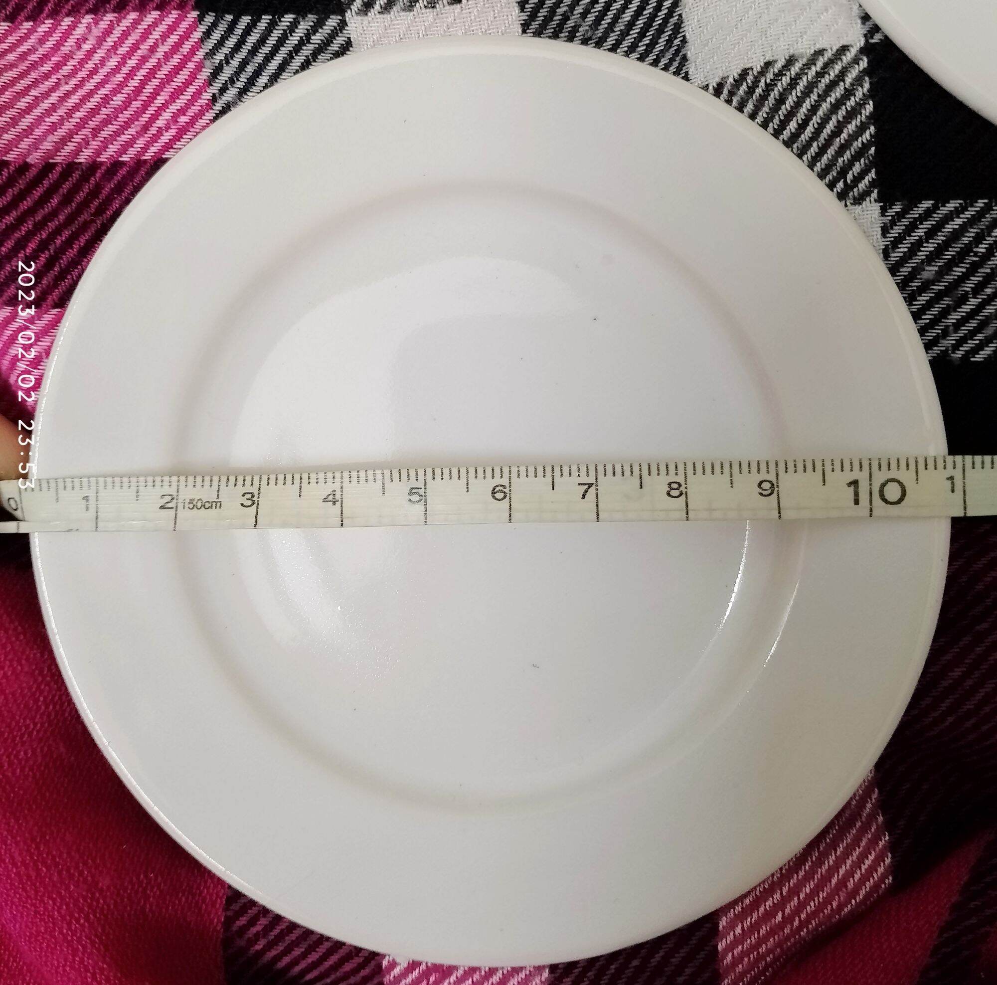 Set 5 đĩa gốm sứ màu trắng 11cm