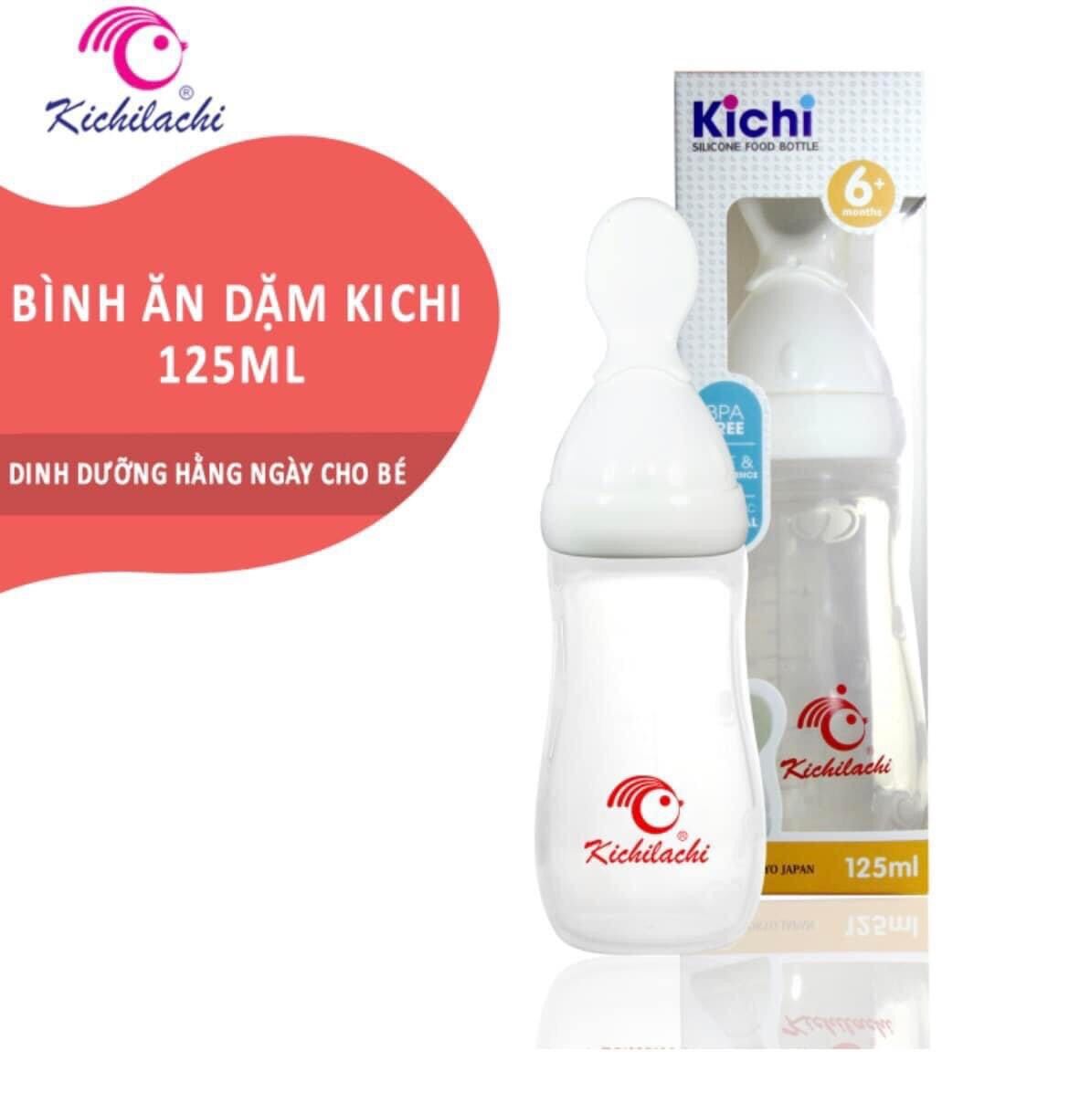 Bình thìa ăn dặm silicon KICHILACHI 125ml