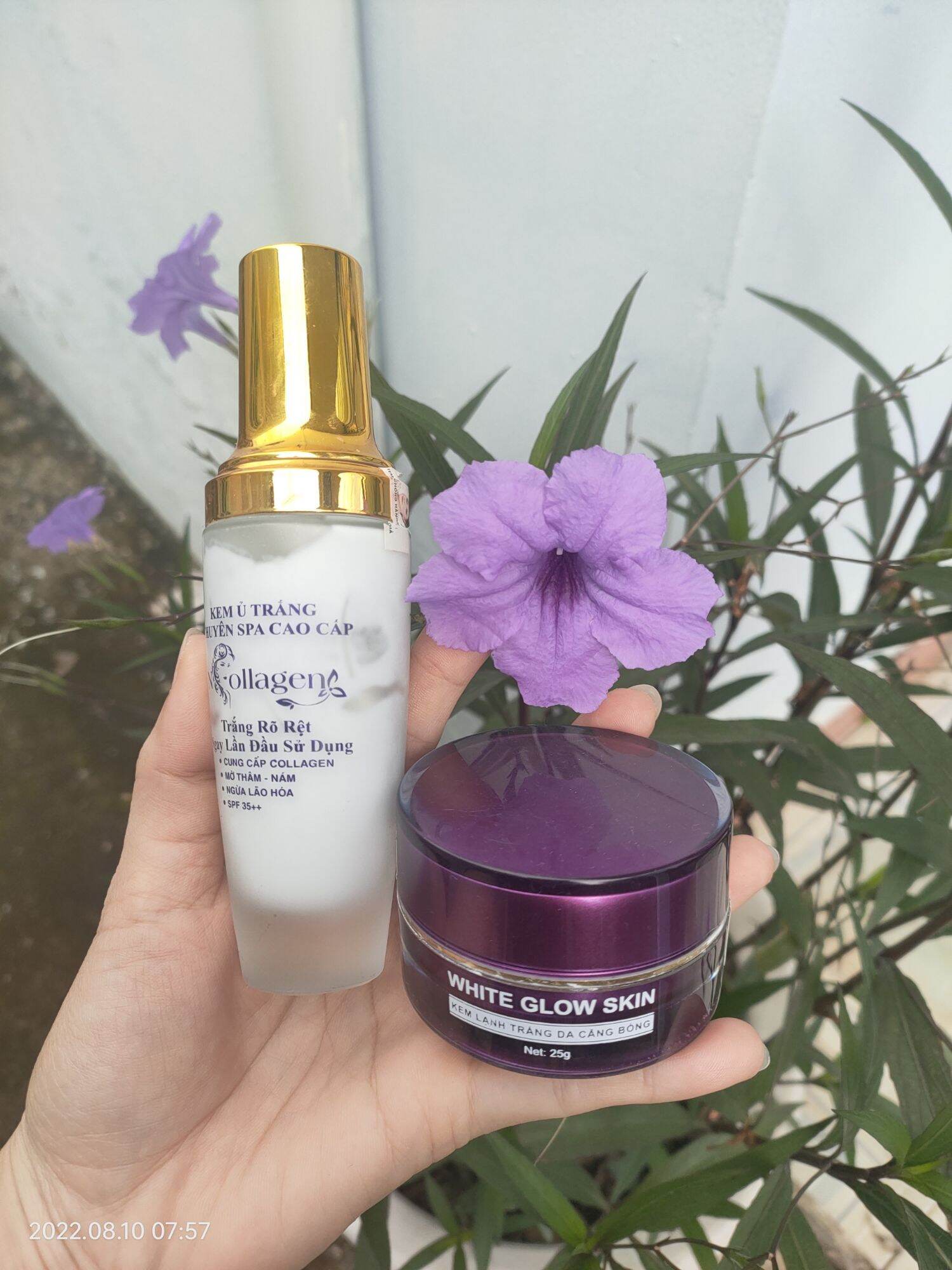 Combo ủ trắng face Collagen &kem lạnh đêm