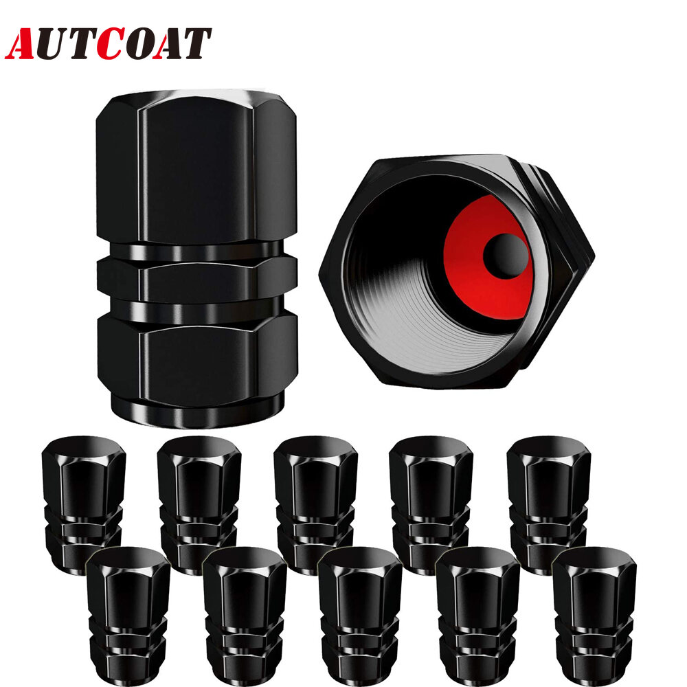 Autcoat lốp van mũ (12 pcs) Heavy-Duty gốc bao gồm | bụi bằng chứng, với o con dấu cao su | thiết kế hình lục giác