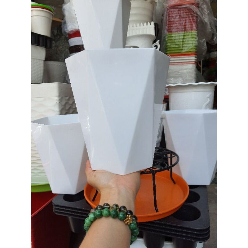 Combo 2 chậu lục giác - chậu kim cương 17x20cm