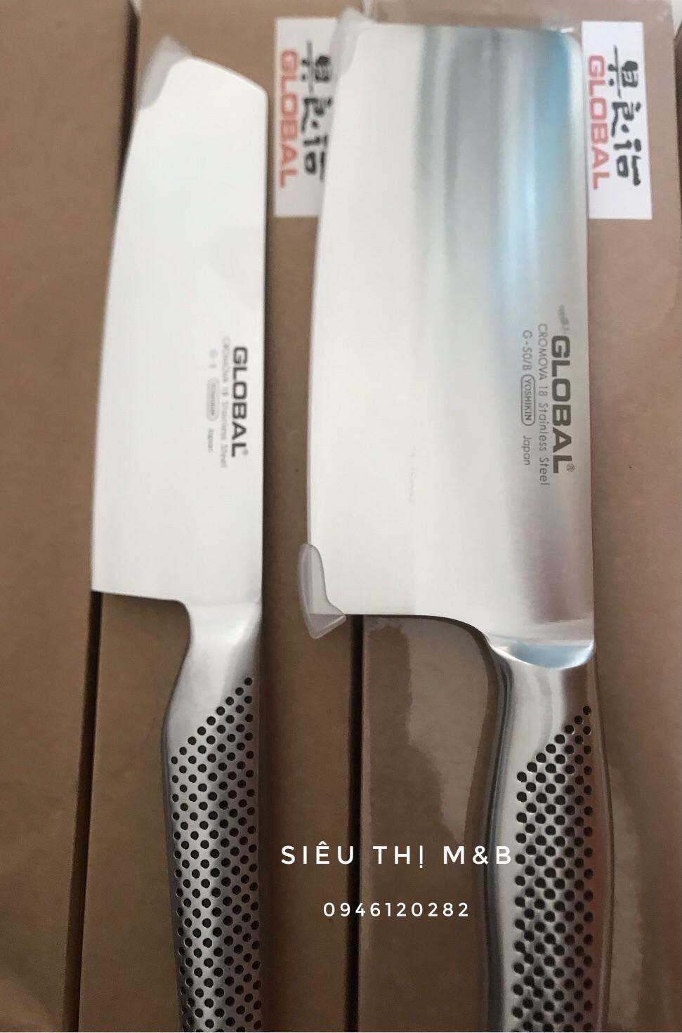 Bộ 2Dao Thái-Dao Chặt Nhật Cao Cấp GLOBAL,Dao Làm Bếp,Dụng Cụ Nhà Bếp,Dao Chặt-Dao Thái,Siêu Thị M&B