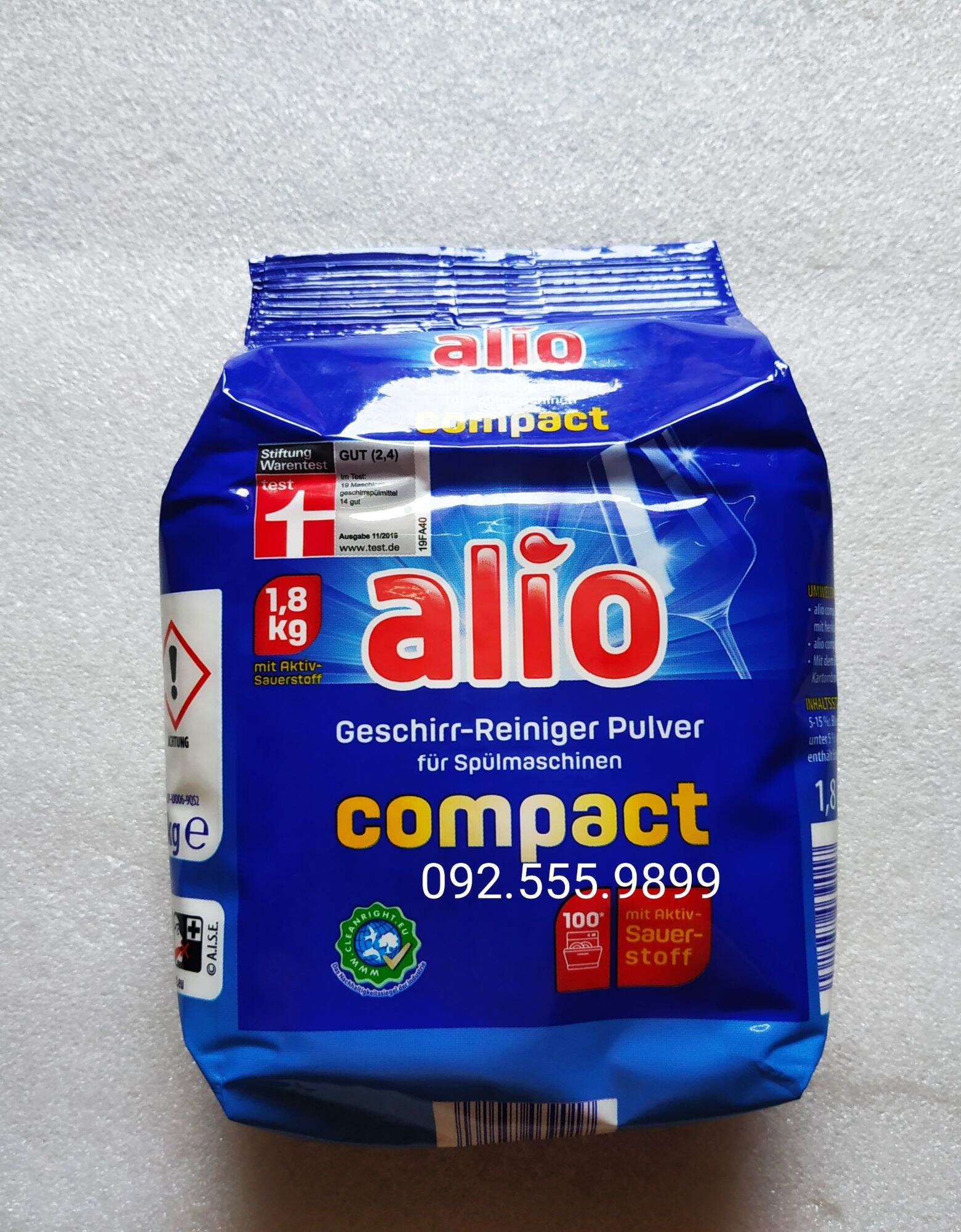 Bột rửa chén bát Alio 1.8kg nhập từ Đức( Mùi dễ chịu)