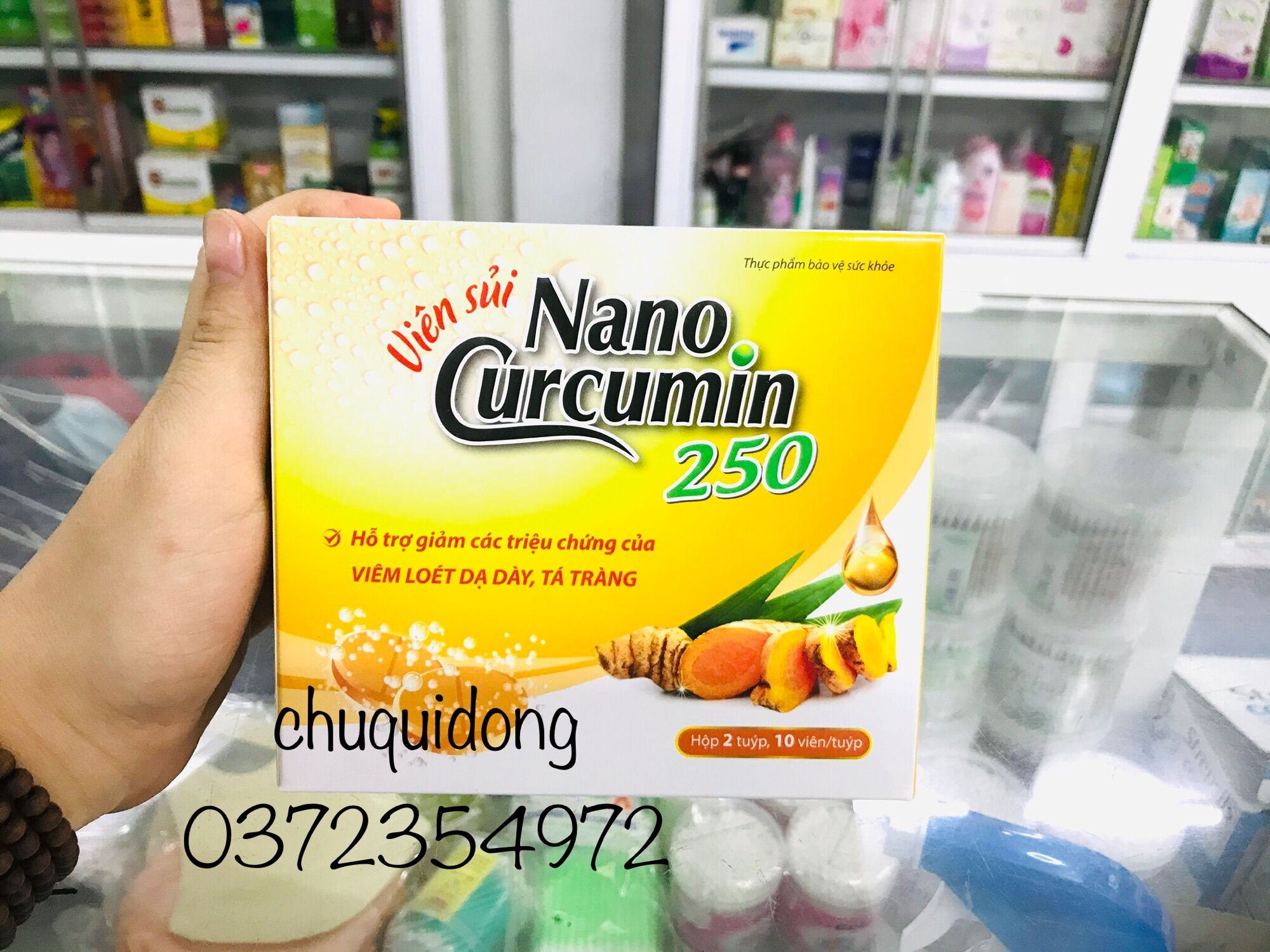 Nano curcumin - viên nghệ hỗ trợ dạ dày hộp 20viên sủi