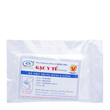 Gạc y tế tiệt trùng Đông Pha 5x6cm & 8x9cm (Gói 10 miếng)