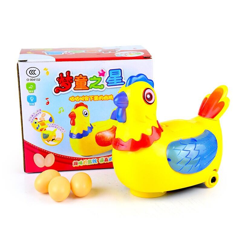 Đồ chơi gà đẻ trứng vịt đẻ trứng ngỗng chạy pin có nhạc đèn vui nhộn cho bé
