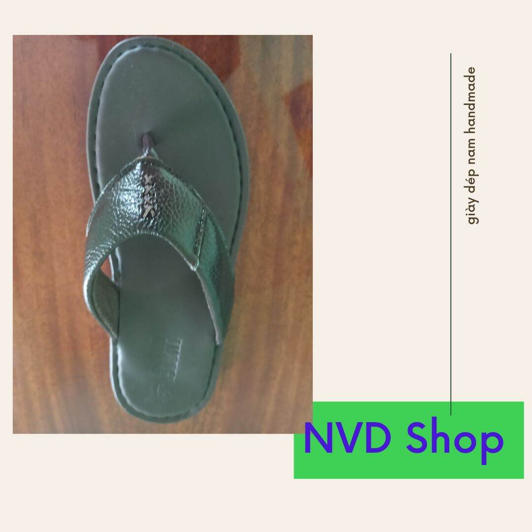 Dép xỏ ngón da bò nam cao cấp handmade [ NVD-15 ]
