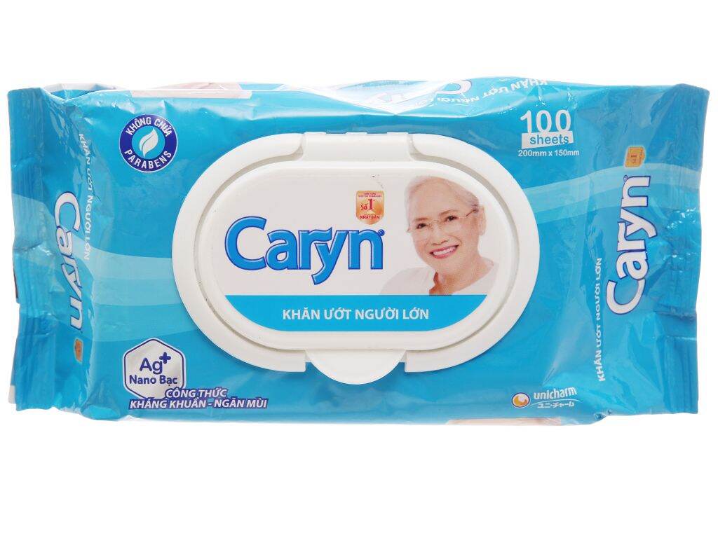 Com bo 6 gói khăn ướt caryn 100 tờ