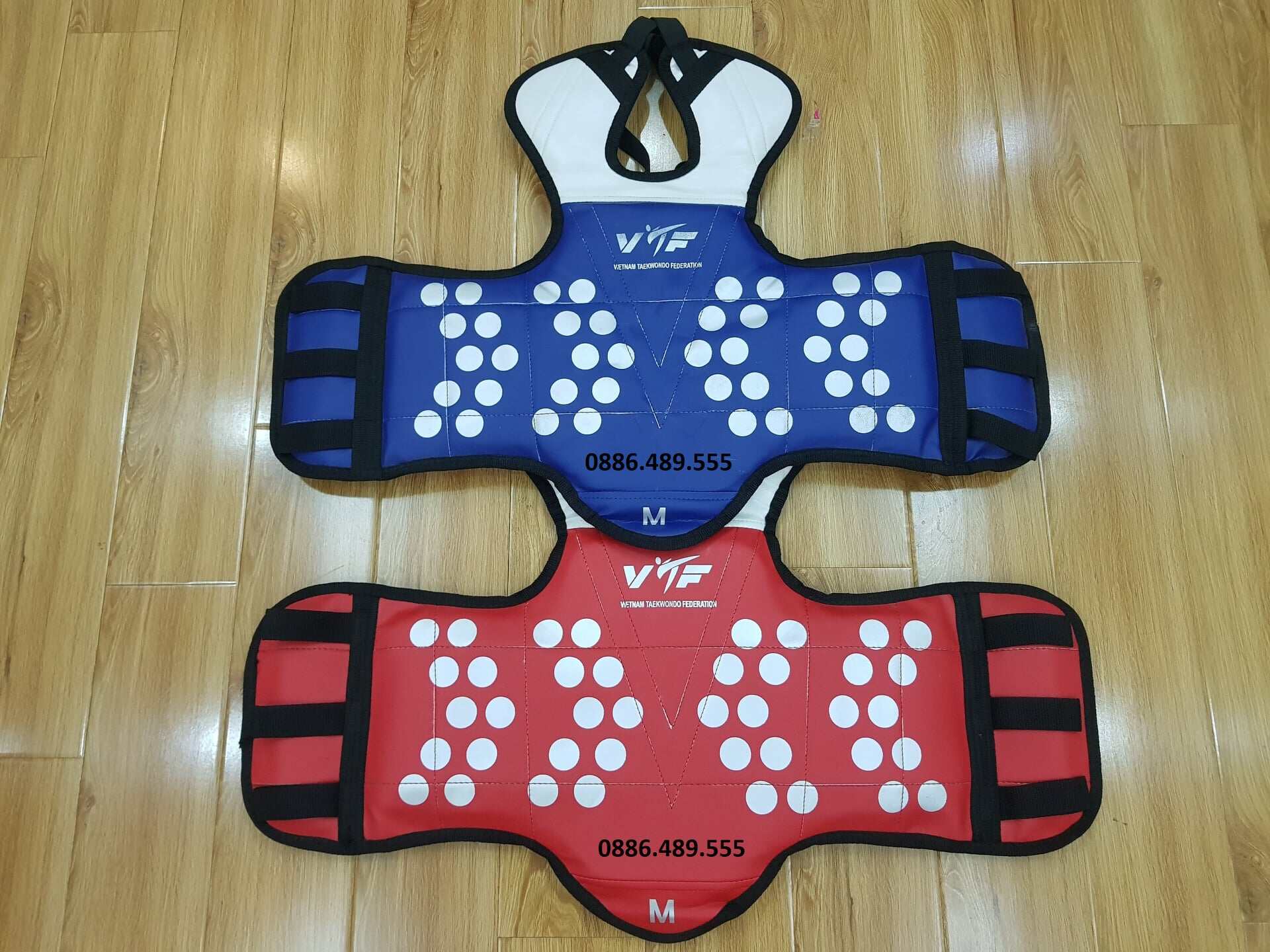 Giáp Chấm Bi 2 Mặt Xanh Đỏ