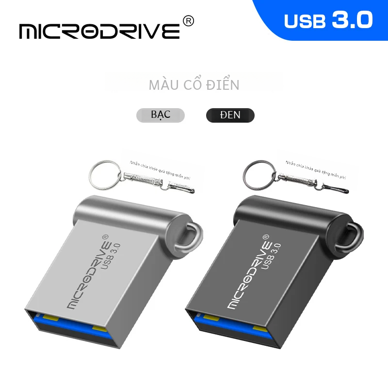 Ổ Đĩa Flash USB Tốc Độ Cao Mini USB 3.0 Pendrive Với Thân Kim Loại 128GB/64GB/32GB/16GB Đĩa Flash Chứng Nhận Fcc Chìa Khóa Lưu Trữ USB Cho Máy Tính/Mac/Điện Thoại