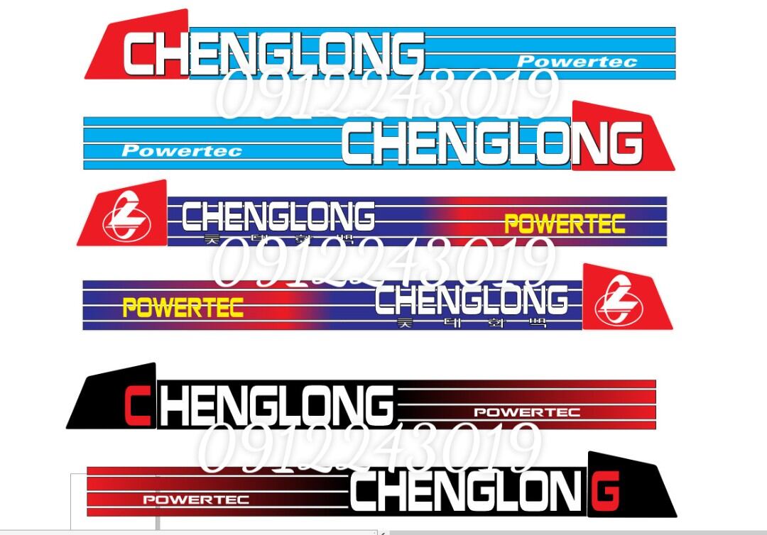 Cặp Tem decal tem dán trang trí cánh cửa xe cheng long