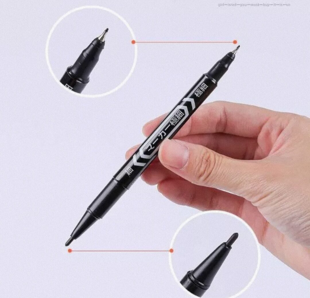 1 hộp 10 cây bút lông dầu Zebra Mo. 120 hai đầu nhỏ: 1 đầu 0.5mm và 1 đầu 1mm