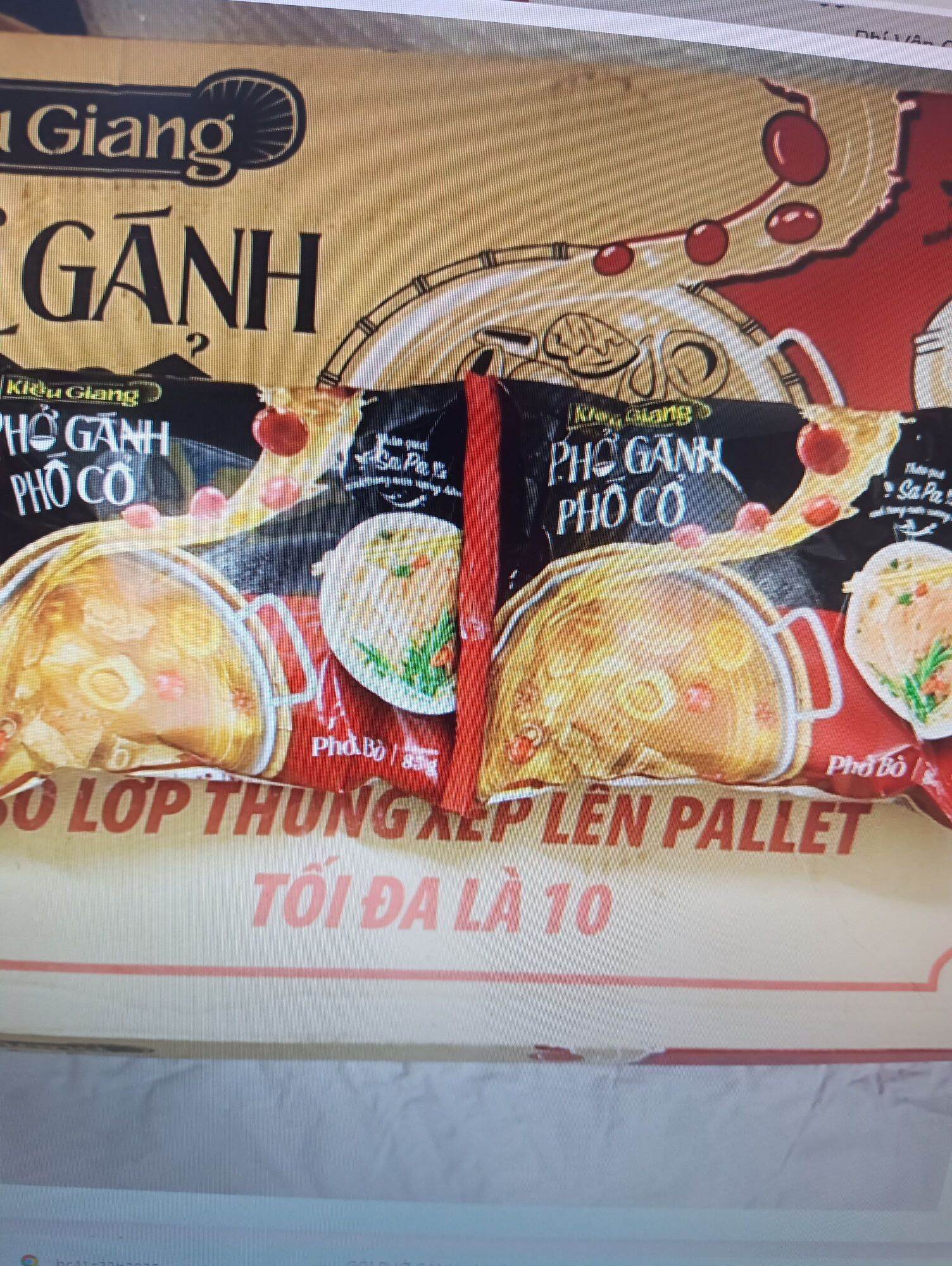 Combo 5 goi phở gánh phố cổ Kiều Giang có gói thịt bò bên trong