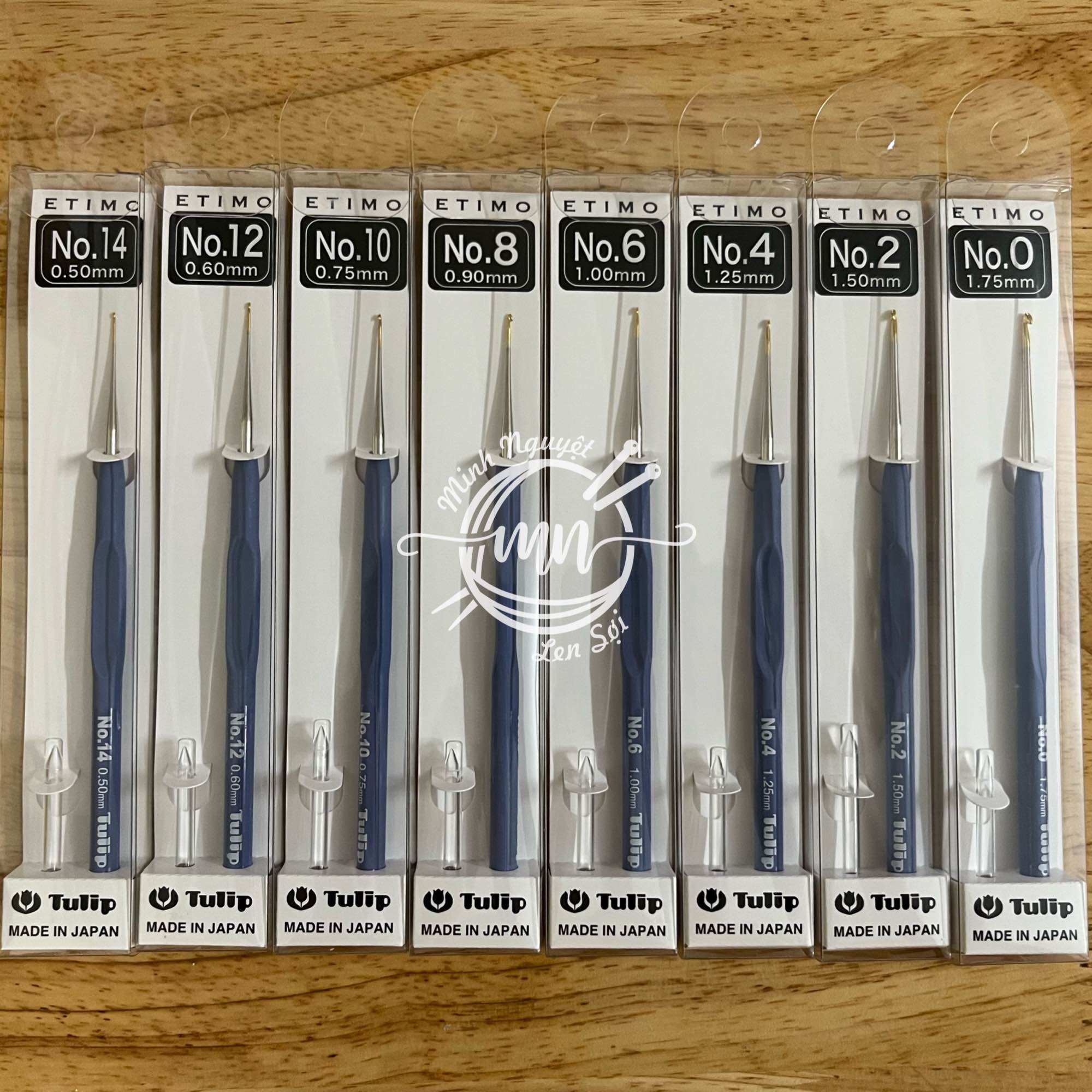 Kim móc Tulip Etimo Steel Crochet Hook - Kim móc Tulip xanh