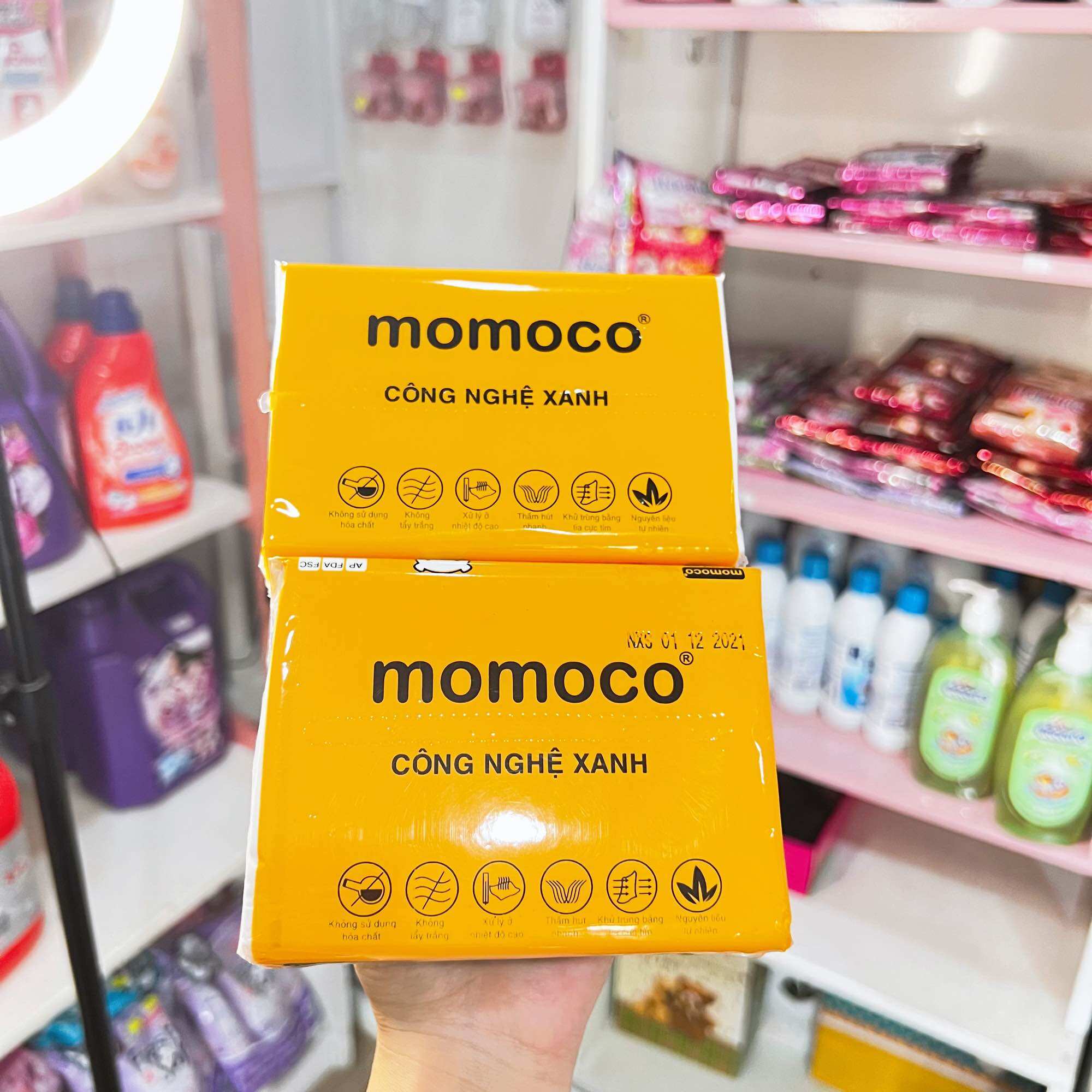 Giấy rút 300 tờ 3 lớp momoco dai mềm mịn