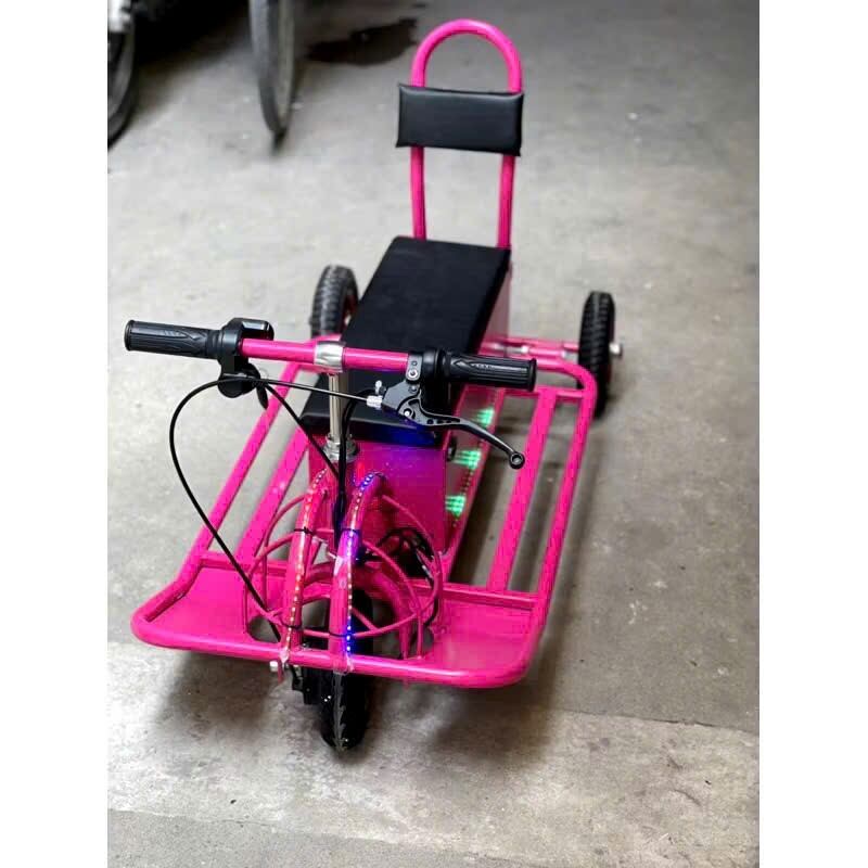 Xe Drift chế có lò xo 2 người ngồi êm ái nồi đồng cối đá siêu bền bỉ ác quy khủng - Xe đồ chơi công viên quảng trường
