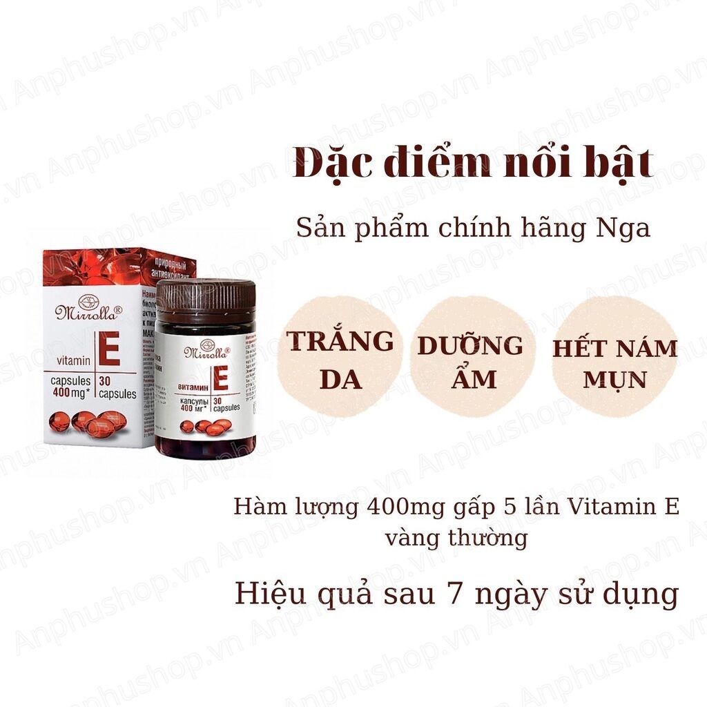 Vitamin E Đỏ Nga 400mg chính hãng giá sỉ.