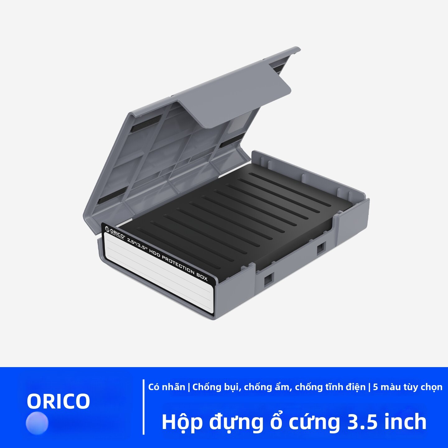 Orico | Hard Drive Protection and Storage Case Shockproof 2.5inch/3.5inch & m2 Giá 141,000 Đồng*Miễn phí vận chuyển