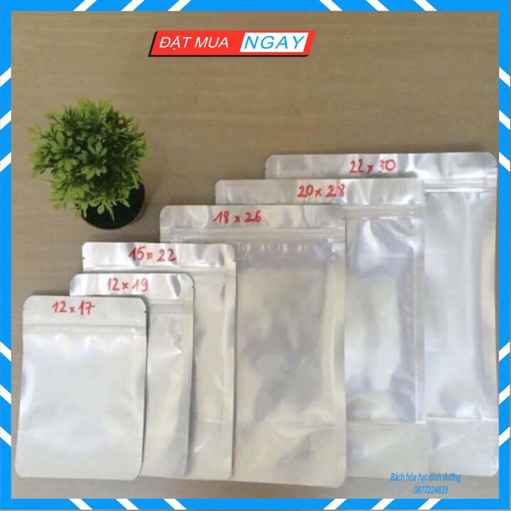 Túi zip bạc đựng thực phẩm tiện lợi