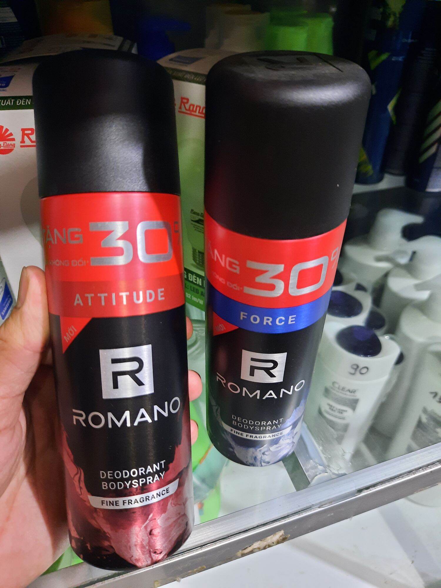 xịt ngăn mùi toàn thân Romano 195ml