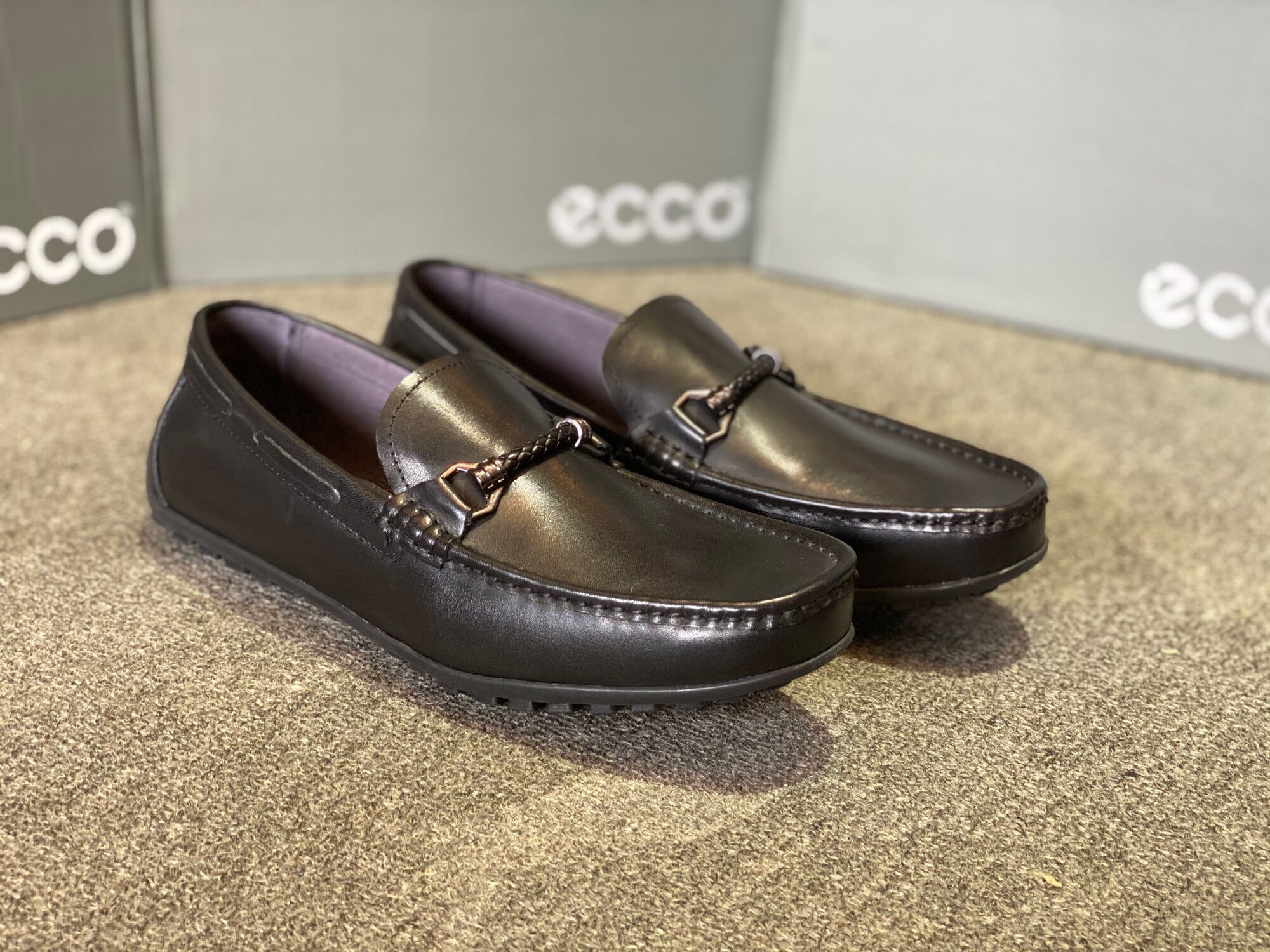 Giày lười Ecco Mocca-Black