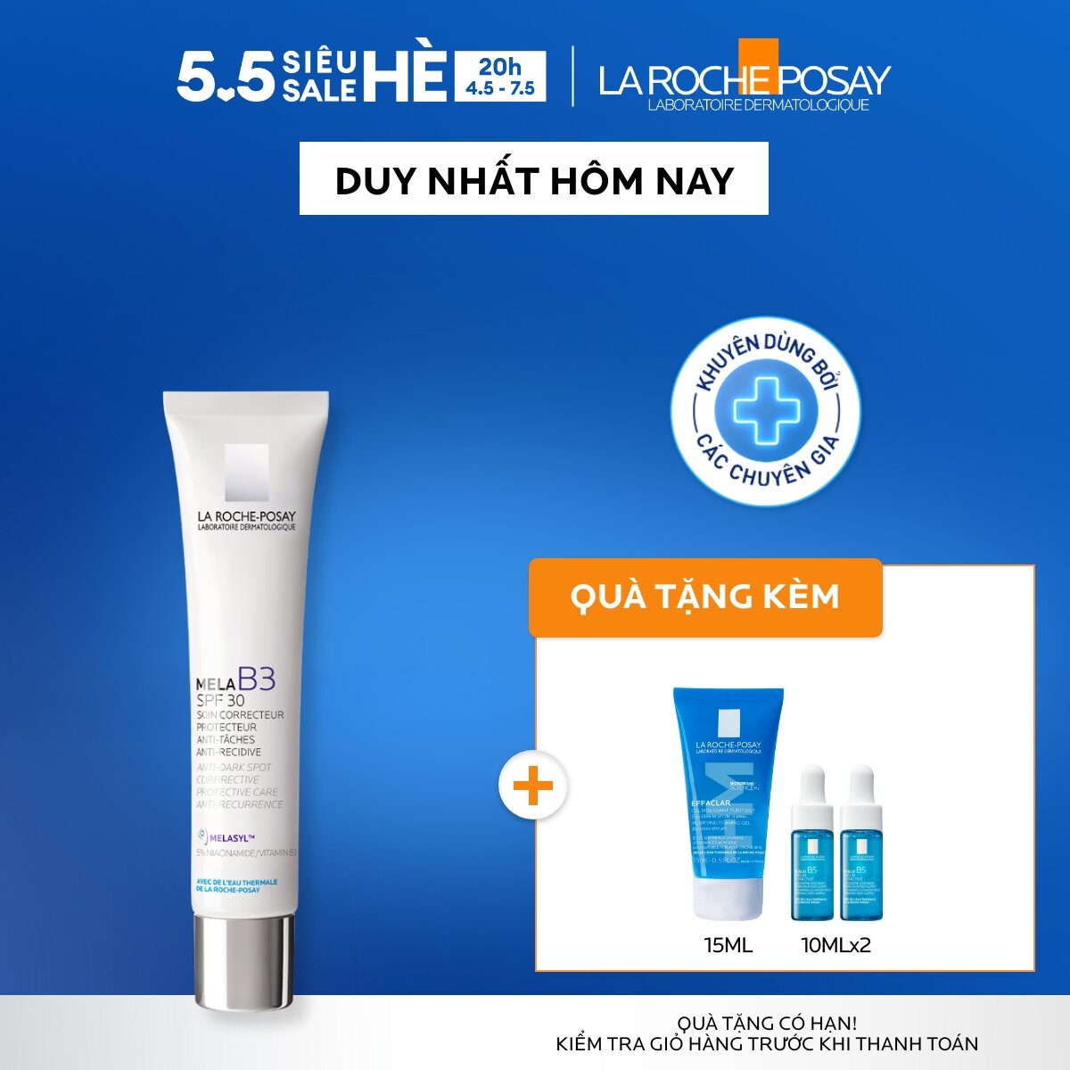 Kem dưỡng sáng da mờ thâm La Roche-Posay Mela B3 40ml