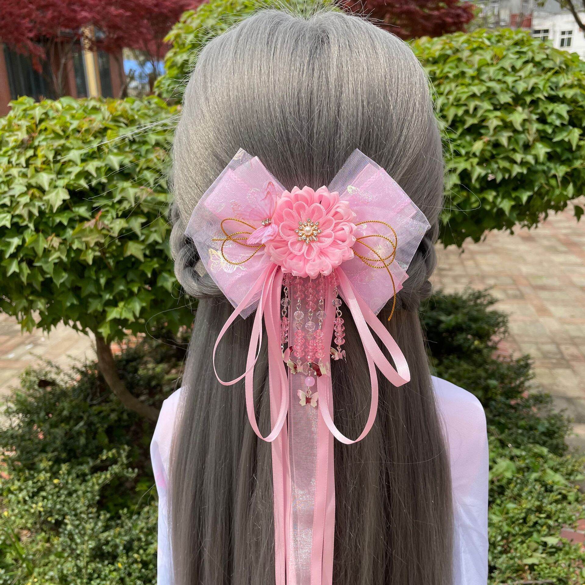 kẹp tóc nơ phong cách cổ trang, hanfu  tiểu thư 19