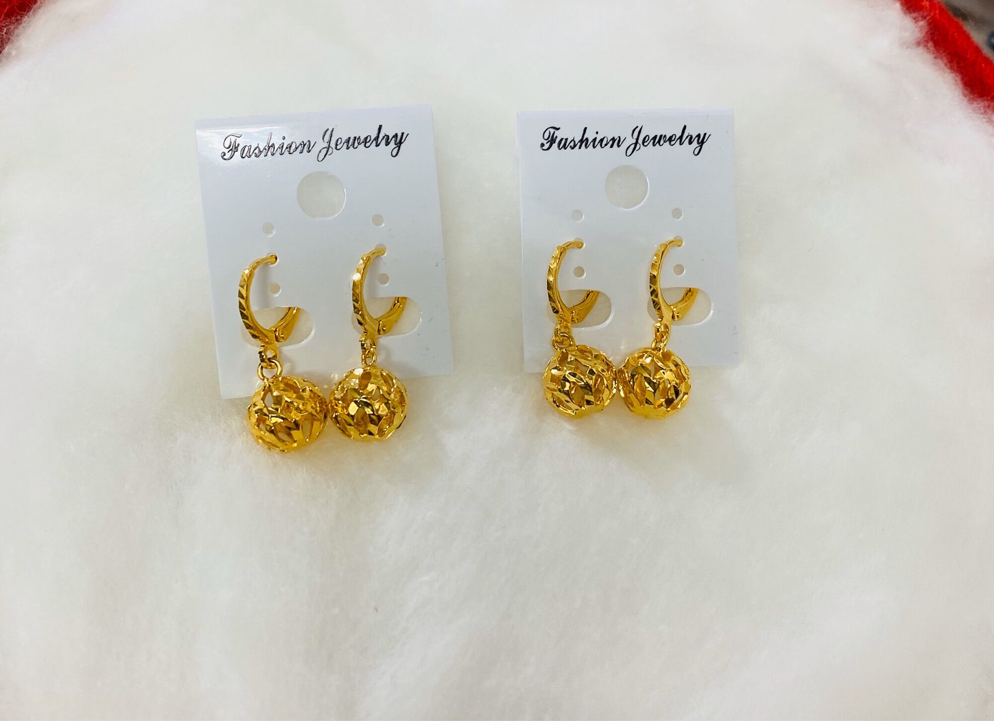 Bông tai nữ kiểu trái châu mạ vàng 18k cao cấp mẫu mới về