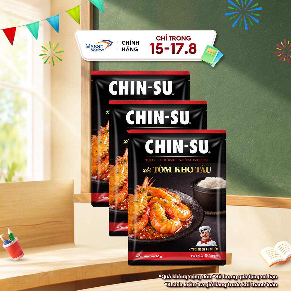 [Chọn Loại] Combo 3 Túi Xốt nhà hàng CHIN-SU