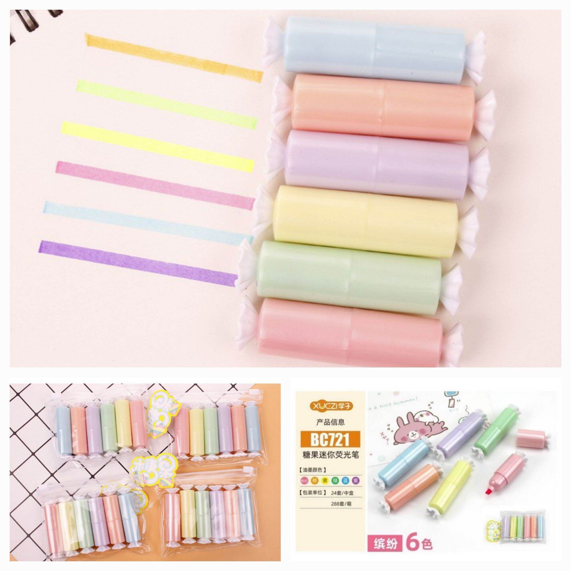 Set 6 bút dạ quang mini, bút đánh dấu, bút highlight siêu đáng yêu