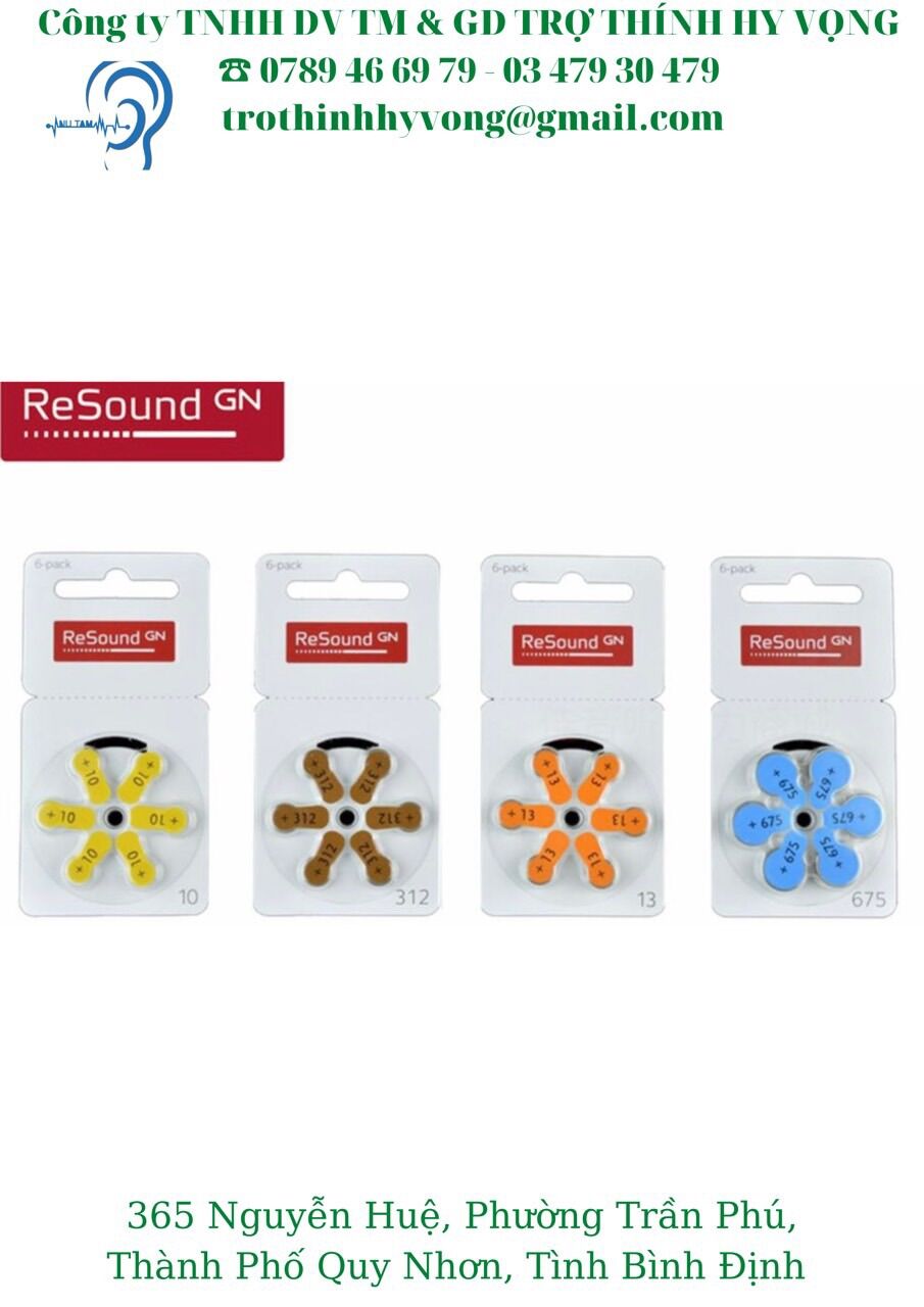 Pin máy trợ thính size 312 Resound