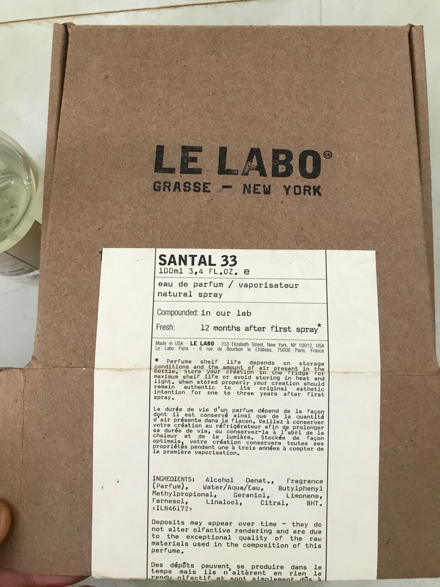 Nước hoa lelabo santal 33 10ml