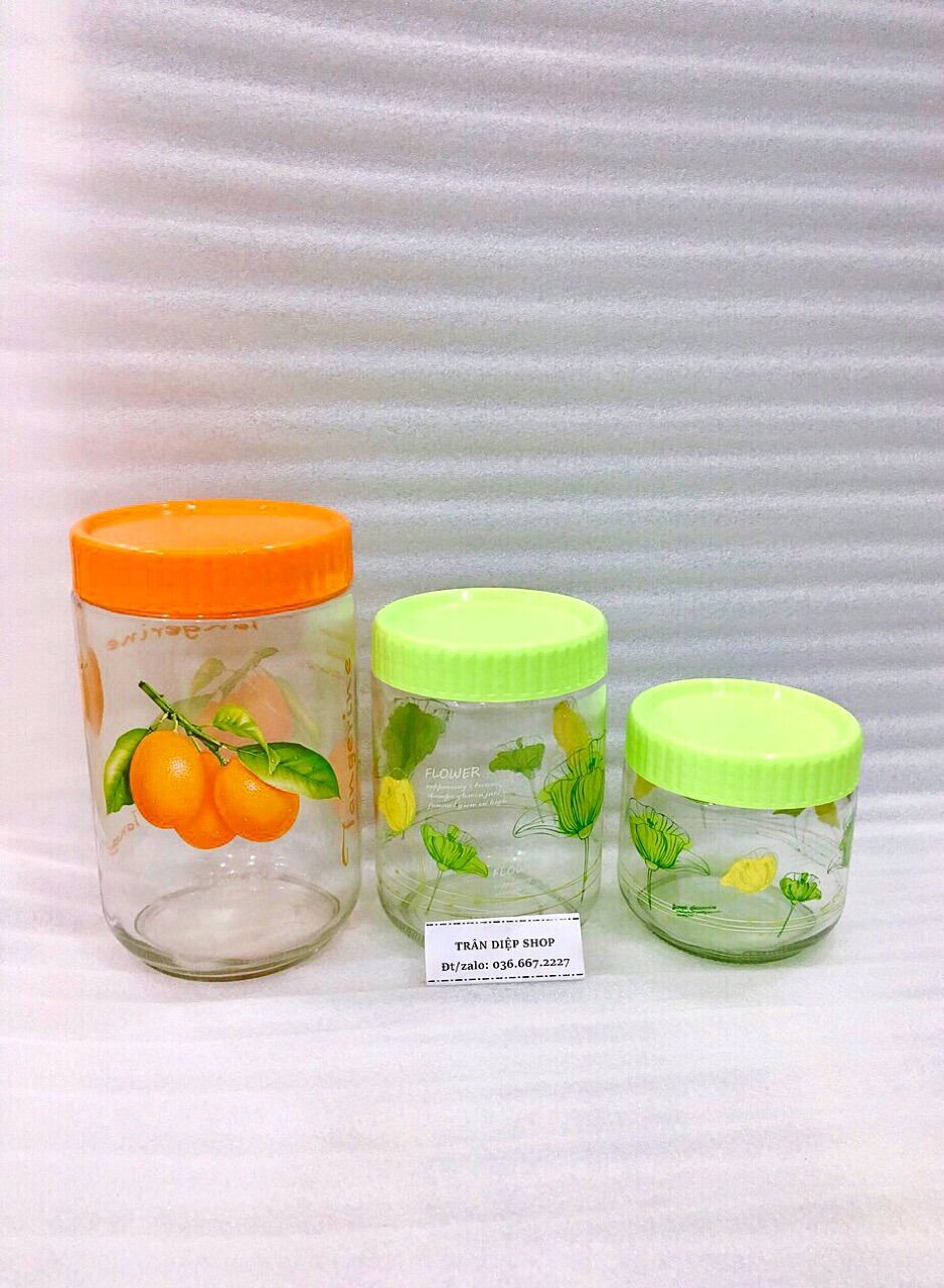 Hũ thuỷ tinh trái cây nhiều size