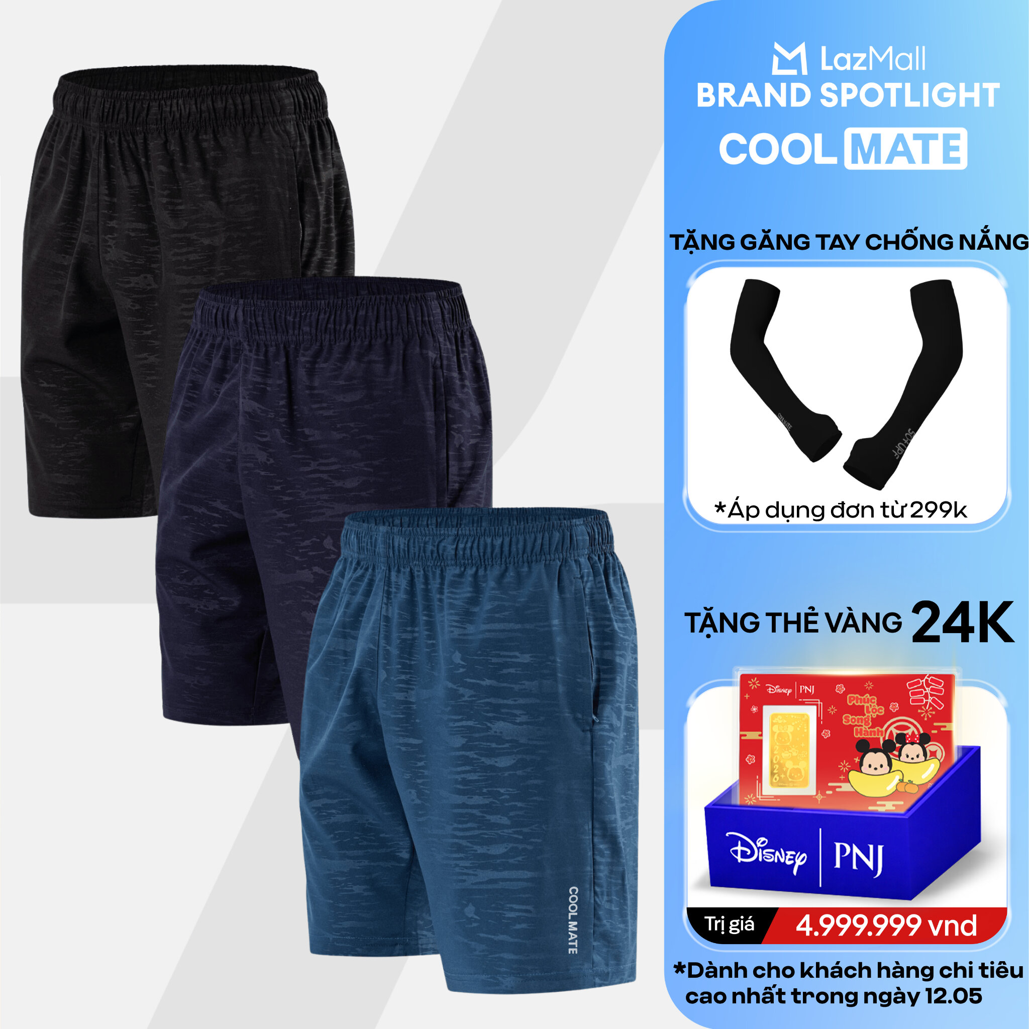 [DUY NHẤT 12.05 TẶNG QUÀ ĐƠN TỪ 299K]Combo 3 Quần Short nam thể thao đa năng, tập Gym, Pickleball Ultra Pro mềm, nhẹ, thoải mái vận động - Coolmate