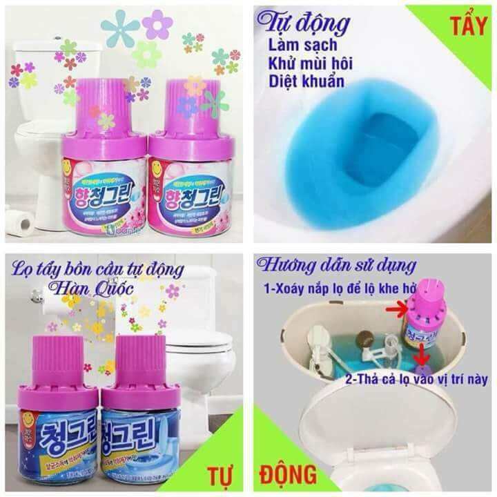 Combo 2 chai thả vệ sinh bồn cầu Hàn Quốc