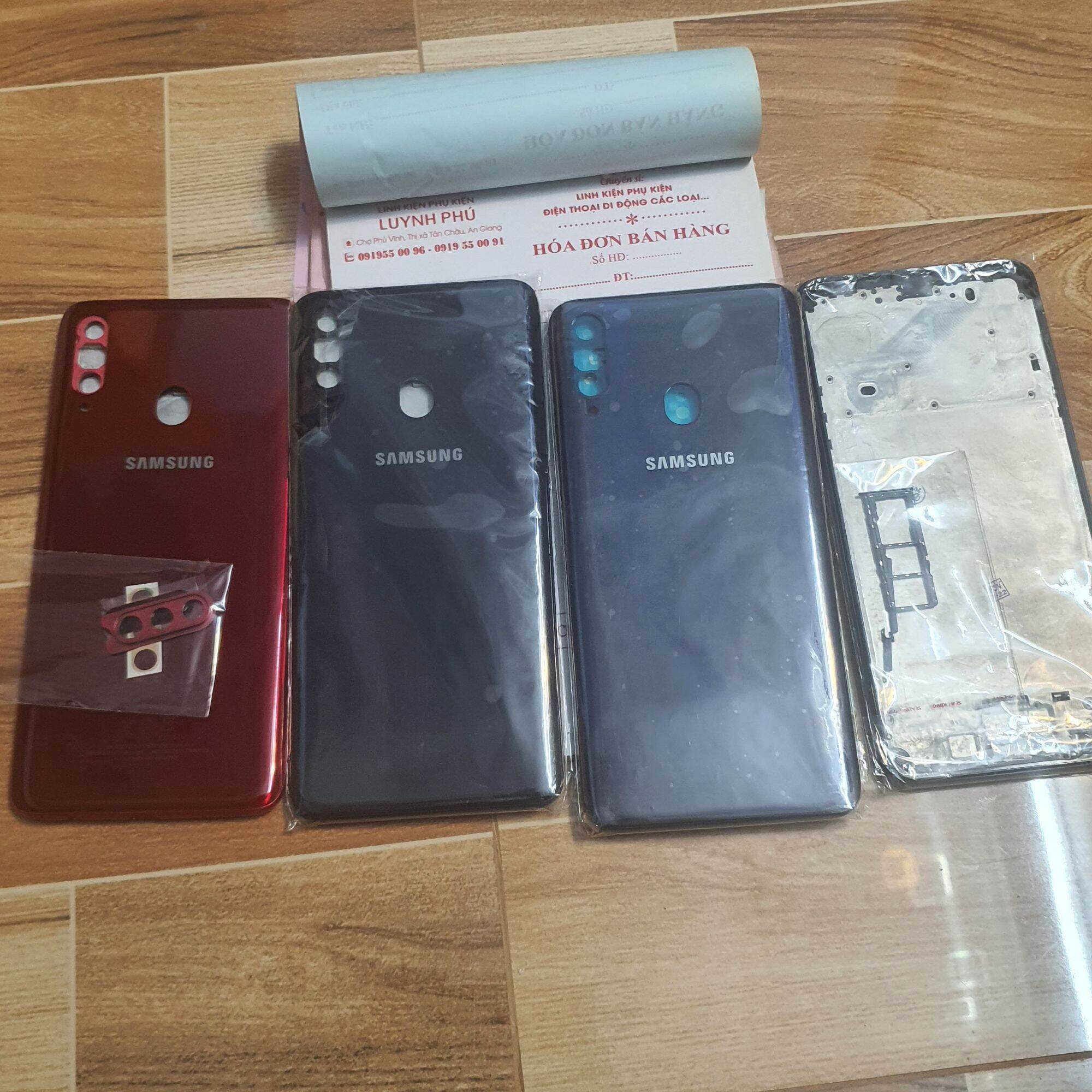 Vỏ samsung A20s có khay sim bao test
