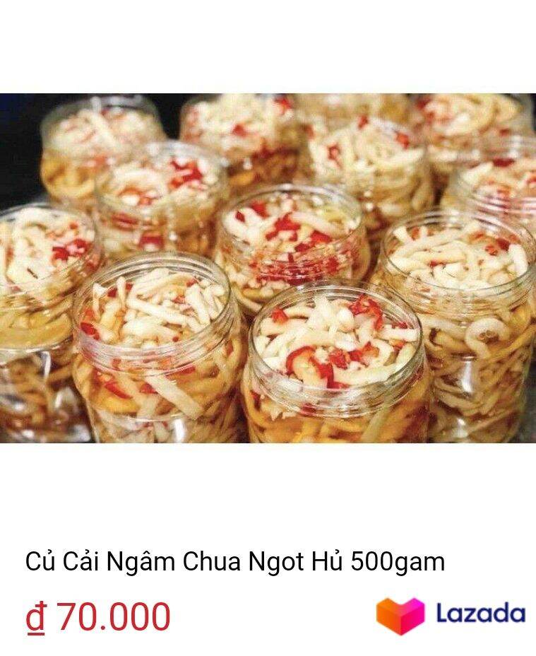 Củ Cải Chua Ngọt 2 hũ to 1kg