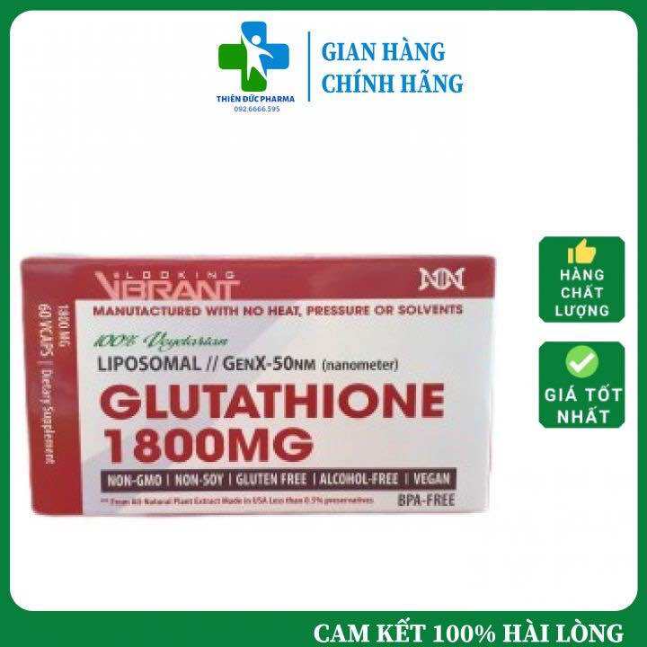 Viên uống Glutathione 1800mg hỡi trợ trắng da, nhập khẩu Mỹ 60v