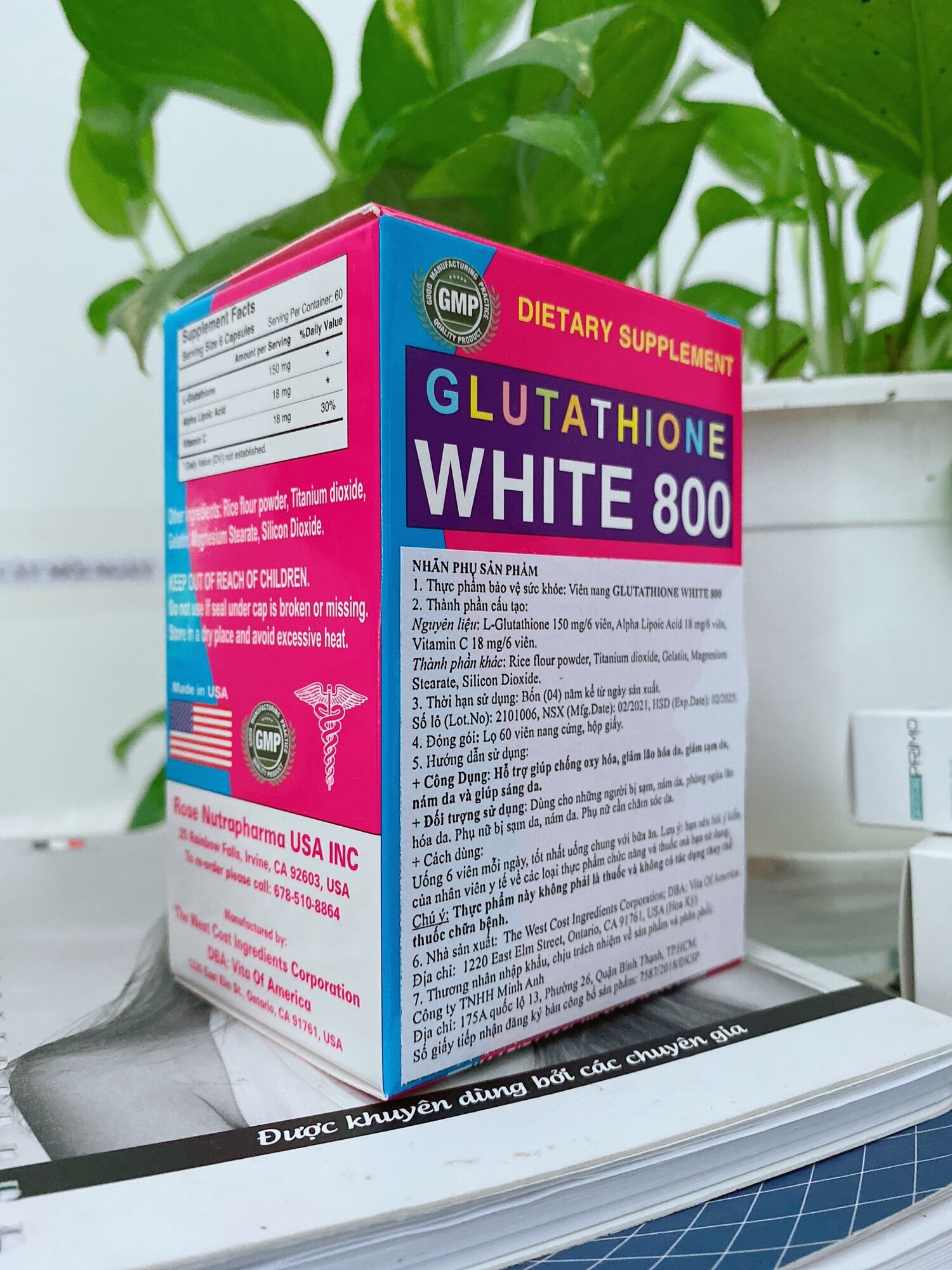 Viên Uống Trắng Da Glutathione White 800 (60 Viên)